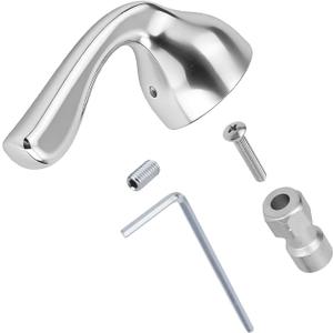 RP48717 Shower Handle Replacement for Delta, Single Metal Lever Handle Adapter with Screw/Hex Wrench/Plug, Durable Bathroom Tub Valve Faucet Part Accessories Compatible with Delta Foundation Series
