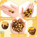 AceOrbit 100 Pcs Spring Theme Mini Resin Honey Jars Figurine Bulk Honey Jar Miniatures for Bee Festival Favors Resin Crafts for Home Garden Landscape Models Scenes DIY Cake Toppers Wedding Party Gifts