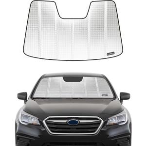 Pigenius Windshield Sun Shade for Subaru Legacy/Outback 2015-2019 with Eyesight Driver Assist. Reflective Aluminum Film Front Window Sunshade - BLAZBLOCK