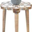 Crocon Side Table, Small End Table for Living Room Bedroom Office Patio Small Spaces Bedside Table Nightstand Coffee Table Home Dcor Wood Stool for Plant Flower pots, 12 x 12.5 Inch (Design-007)