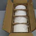 Large Ceramic Bowls with Lids: 32 oz Microwave Safe Food Storage Containers for Soup Salad Meal Prep Lunch Picnic Camping - 6 Inch, Set of 4 (White)