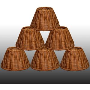 Chandelier shades set of 6 small Empire lamp shades woven-wicker lamp shade, clip on lamp shades for chandeliers,candle chandelier wall sconces or small accent lamps