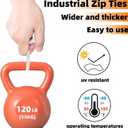 SHEEP&SHEEP White Zip Ties 12 Inch(100 Pieces), Heavy Duty Self-Locking Nylon Cable Ties, 120LBS Tensile Strength, Ideal for Indoor & Outdoor Use