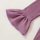 YOUNGER TREE Toddler Baby Girls Fall Clothing Solid Cotton Pit Irregular Skirt Winter Dress Long Sleeve Skirt Outfits (Pink)