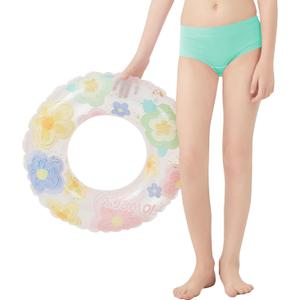 QBK Girls' Swimming Bottom Suit Swim Brief UPF50+ Rash Guard Swimsuit Sun Protection Quick Dry (10 Years) (Turquoise)