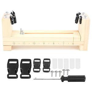 CYSFETENA Wood Bracelet Jig, Adjustable Length Wooden Paracord Jig Bracelet Maker DIY Frame Kit, Braiding Weaving Wristband Maker Tool