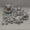 Funtery 100 Pcs Mirror Disco Balls Bulk Assorted Silver Hanging Disco Ball Decor for Home Wedding Birthday Dance Music 70 S Theme Party Christmas Tree Ornaments(1, 2, 3, 4, 6, 8)