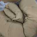 Durable Not Easy to Fade Porch Swing Cushions 60 inch Extra Thick 5 Inch Waterproof Outdoor Swing Cushions 3 Seater Replacement with Backrest & 8 Ties Swing Cushion for Outdoor Furniture Patio(Khaki), 60x40x5inch