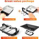 Uniflasy 99251 Grease Tray with 7515 Catch Pan and 10PCS Drip Pan Liners for Weber Genesis Silver A, Old Spirit 200 Series, Spirit E-210, Spirit 500, Weber Genesis Silver Grill Parts for 85897