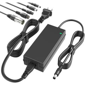 42V 2A Power Adapter with 6-in-1 Connectors for 36V Lithium Battery Fast Charger Replacement,for Sports Mod,Pocket Mod,Jetson,Razor,Bird,Segway,Swagtron,Gotrax
