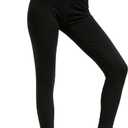 100% Merino Wool Base Layer Pants Women, Merino Wool Leggings, Thermal Wool Underwear Bottoms (Large, Black)