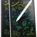2 x [2 Pack] Genialba LCD Writing Tablet 8.5-Inch Colorful Doodle Board, Toddler Learning Educational Toys Gifts for 3-8 Years Old Girls and Boys, Electronic Drawing Pad for Kids (Black&White)