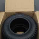 (2-Pack) 16x6.50-8 Tires - 4PR Durable Tubeless, Replacement Lawn Tractor Tires with Deep Ribbed Treads, Rim Not Included