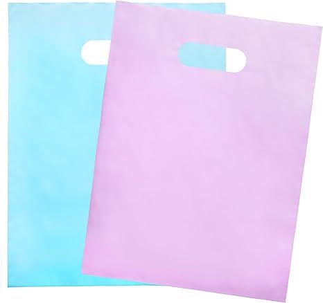 Merchandise Bags Pastel Pink & Pastel Blue Color 200 Count 9"x12" Size 1.5Mil Thick