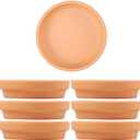 Fcacti 4.7 inch Middle Terra Cotta Plant Saucers, Round Pot Drip Trays,Durable Thicker Clay Plant Tray Flower Pot Saucers for Outdoors Indoors Flower Pots and Planters,Pack of 7
