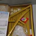 Wokceer Round Backdrop Stand 6.6FT Circle Balloon Arch Frame Circle Backdrop Stand Gold Round Arch for Wedding Birthday Party Bridal Shower Anniversary Event Ceremony Decoration