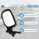 Left Driver Side Mirror Compatible With 2009 2010 2011 2012 2013 Toyota Corolla With Power Glass Manual Folding Non-Heated Black Replace#8790902B40(3Pins
