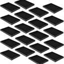 Quelay Velvet Stackable Jewelry Tray Showcase Display, Jewelry Organizer Tray Bracelet Ring Earring Necklace Organizer Empty Plate for Drawers Countertop (Black,20 Pcs)