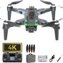 HYTOBP GPS Drone with 4K Camera for Adults, S166 Drone Under 249g 5GHz Transmission 3 Batteries, 90° Adjustable Lens, Auto Return, Follow Me, Brushless Motor Drones for Adults and Beginners (Black)