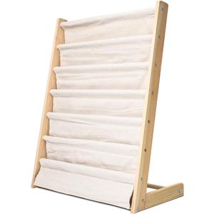 Sling Bookshelf Kids Book Rack Storage, Natural Beige (Beige, W:60cm)