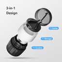 DEPAD 3-in-1 Pill Crusher and Pill Cutter, Pills Crusher Fine Powder with Stainless Steel Grinding Head, Pil Grinder with Storage for Tablets, Cutter Splitter for Small and Tiny Pills Cyan