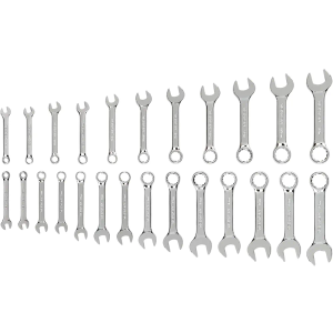 TEKTON Stubby Combination Wrench Set, 25-Piece (1/4-3/4 in., 6-19 mm) | WCB90403