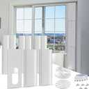 Sliding Door Air Conditioner Kit, with 5.9" Coupler and Bird Guard, 6 Plates Portable Air Conditioner Sliding Door Vent Kit Max Adjustable Length 95 Inch, Suit for 5.9 Inch Exhaust Hose