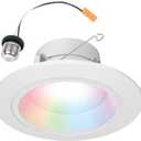 HALO 5/6" Smart Wi-Fi Recessed LED Light Powered by WiZ Pro, Dimmable Full Color w/ SpaceSense Motion, Smart Home Ready - RL56069WZRGBWWHR
