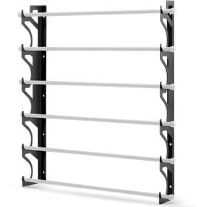 6 Roll Vinyl Roll Holder Adjustable Metal Vinyl Rack Wall Mount for Car Wrap Material Transfer Paper Tape Wallpaper Window Film Garage Workshop, Bracket Only
