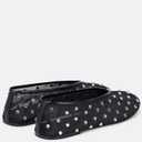 Yishaweiqi Crystal Rhinestone Ballet Flats for Women Breathable Mesh Flats Slip On Ballerina Shoes Comfortable Casual Dress Shoes (9, Black)