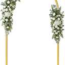 7.2FT Metal Wedding Arch Backdrop Stand,Stable Balloon Arch Frame for Wedding Ceremony Birthday Party Baby Shower Graduation Anniversary Floral Decoration,Gold