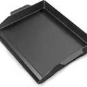 17" x 13" Universal Cast Iron Griddle for Gas Grill, Stove Top Griddle Gas Grill Griddle Insert for Charbroil Nexgrill Parts Charcoal Cooking Plate Outdoor Camping Tailgating Teppanyaki BBQ Accessory