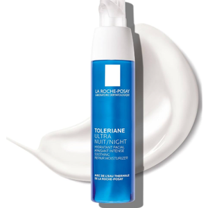La RochePosay Toleriane Dermallergo Night Cream for Face, Intense Soothing Moisturizer with Vitamin E, Allergy Tested, for Sensitive Skin, Formerly Toleriane Ultra Night