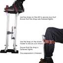 Drywall Stilts Walking Taping Professional Aluminum Tool Stilt 24"-40" for Sheetrock Painting or CleaningSilver