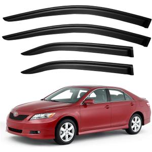 3 x Window Visors Rain Guards for 2007 2008 2009 2010 2011 Toyota Camry, Out-Channel Window Vent Wind Deflectors Visors Shades for 07-11 Camry