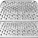 Double Layer Stainless Steel Lick Mat for Dogs & Cats, Chew-Proof & Non-Slip, Anxiety Relief, Whisker Friendly, Dishwasher-Safe Slow Feeder Pad[2Pack]
