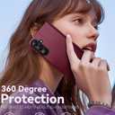 OCASE Compatible with Galaxy S25 Wallet Case, PU Leather Flip Folio Case with Card Holders RFID Blocking Kickstand [Shockproof TPU Inner Shell] Protective Phone Cover 6.2 Inch 2025, Burgundy