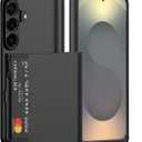 Nvollnoe for Samsung Galaxy S26 Case with Card Holder Dual Layer Heavy Duty Protective Case Hidden Card Slot Slim Wallet Cover for Samsung S26 6.2''(Black)