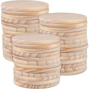 40 Pack Unfinished Wood Coasters, 4 Inch Round, Blank Wooden Coasters for Crafts and DIY Projects