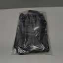 Purple Q Crafts Thank You Bags for Business Black Plastic Bags 50 Pack with Soft Loop Handle