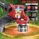 Cordless String Trimmer Compatible with Milwaukee 18V (Tool Only), MtiolHig 3 in 1 Weed Eater with Brushless Motor & Battery Level Display, Electric Weed Wacker/Edger Trimmer, w/ 18 Line, Red