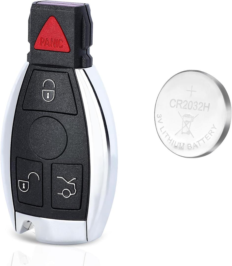 Beefunny 315MHz Smart 3+1 4 Button Replacement Remote Key Fob for Mercedes-Benz Support NEC & BGA 2000-2014 Year, 705 Moto