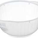 Inomata Plastic Japanese Rice Washing Bowl with Strainer, 2 quart