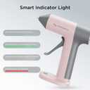 Tilswall Cordless Hot Glue Gun, 30s Fast Preheating with 2Ah Built-in Battery, Hot Melt Glue Gun with 20pcs Premius Glue Sticks, Smart Power-Off, USB-C Inputs Suitable for DIY Craft, Home Repaire Pink
