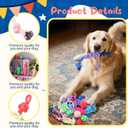 Soulchen 12 Pack Dog Rope Toys Dogs Chew Ball Toys for Large Medium Chewers Interactive Colorful Tug Rope Sets for Puppy Aggressive Chewers Puppies Boredom Teeth Cleaning Training