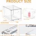 Yieach 4 Pack Large Stackable Storage Drawers,Clear Acrylic Drawer Organizers and Baby Bottle Organizer for Countertop,Cabinet,Bathroom,Pantry,Office Closet Organizers and Brightroom Storage Bins