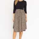 Women 2025 Dress Casual Vacation Long Sleeve Spring Boho Split Beach Flowy Trendy (Brown Leopard, M)