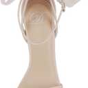 Delicious Everly ~ Women Ankle Strap Low Heel Bridal Dress Sandals (8.5)