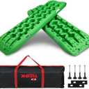 X-BULL New Recovery Traction Tracks Sand Mud Snow Track Tire Ladder 4WD (Green,3gen), Bag+Hardware+Tracks