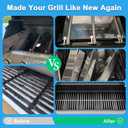Adviace Replacement Parts for Monument Grill 35633 41847NG 24367 24633, A0212926 Main Burner & D010012307 Flame Tamer & A0212804 Cooking Grid & Grease Tray & Igniter for 35633 Monument Grill
